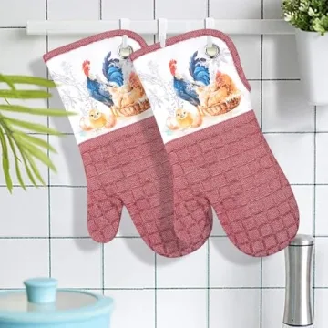 500°F Heat-Resistant Silicone Oven Mitts with Animal Design