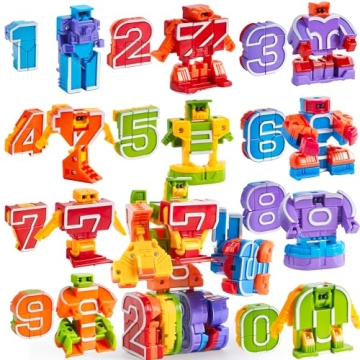 JOYIN 10 Pcs Number Bots Toys, Number Bots, Action Figure Learning Toys, Number Robots Toys, Educati...