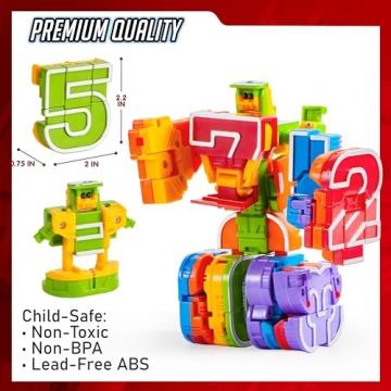 JOYIN 10 Pcs Number Bots Action Figures for Kids