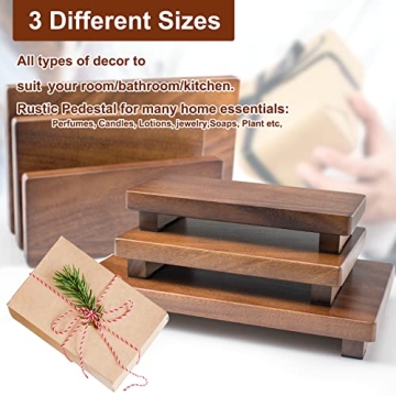 Kulusion Walnut Wood Pedestal Riser - Elevate Your Decor