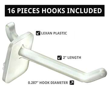 Durable Four-Sided Pegboard Tower Display with Hooks