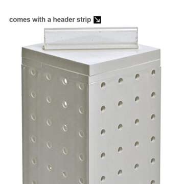 Durable Four-Sided Pegboard Tower Display with Hooks