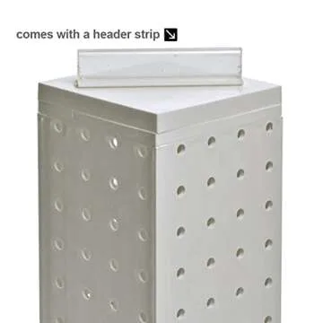 Durable Four-Sided Pegboard Tower Display with Hooks