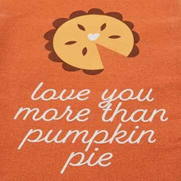 Pearhead Pumpkin Pie Dish Towels, Set of 2, Thanksgiving Tea Towels, Halloween Decor, Kitchen Decor, Hostess Gifts, Fall Home Décor