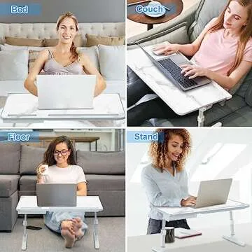 Adjustable EVETTO Bed Desk for Laptop - Stylish & Practical