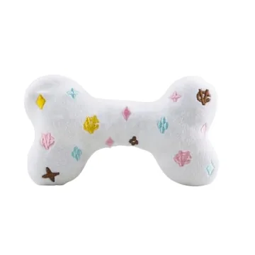 Haute Diggity Dog Chewy Vuiton White Bone Plush Toy