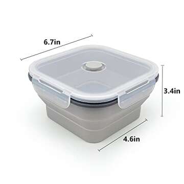 CARTINTS 1200ml Collapsible Silicone Food Storage Bowls