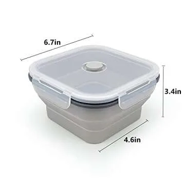 CARTINTS 1200ml Collapsible Silicone Food Storage Bowls