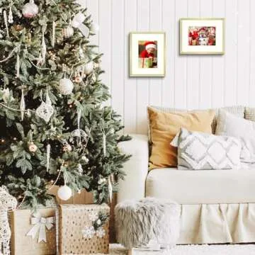 Golden State Art, Gold 8x10 Aluminum Frame for 8 x 10 Picture or 5x7 Photo with Mat - Shatter - Resistant Glass - Wall or Tabletop Display - 1 Pack