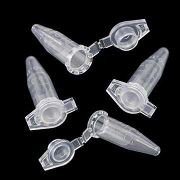 Twdrer 500PCS 0.5ML Graduated Test Tubes for Labs