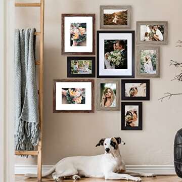 SESEAT 10-Piece Picture Frame Collage Set in Multiple Finishes