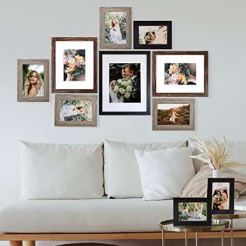 SESEAT 10-Piece Picture Frame Collage Set in Multiple Finishes
