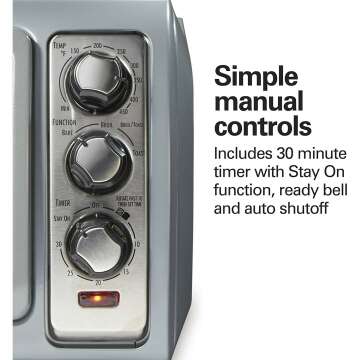Hamilton Beach 6-Slice Toaster Oven with Roll-Top