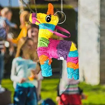 Vibrant Mini Donkey Piñatas Set for Fiesta Celebrations