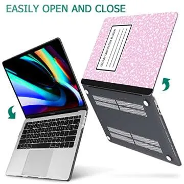 Tuiklol for 2022 2021 2020 New MacBook Pro 13 inch Case M2 Clip M1 A2338 A2289 A2251, Plastic Hard Shell Case with Keyboard Cover for MacBook Pro 13 Touch Bar, Composition Book