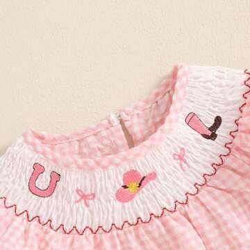 FIOMVA Baby Girl Summer Smocked Romper - Cute Outfit