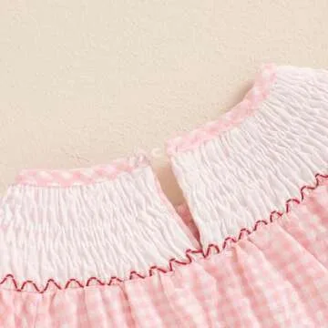 FIOMVA Baby Girl Summer Smocked Romper - Cute Outfit