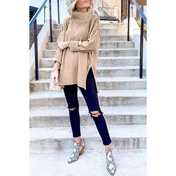 Stylish MEROKEETY Women's Casual Crew Neck Sweater