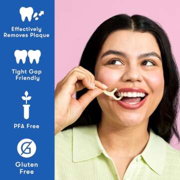 SmartLifeco Biodegradable Dental Floss Picks - Plant Based Tooth Flosser for Adults & Kids | Eco-Friendly Unwaxed Floss | Toothpick Stick Soft On Gum & Teeth | Compostable, Vegan, Unflavored 100ct