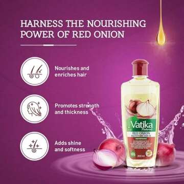 Vatika Naturals Multivitamin Hair Oil - Nourishing Formula for Healthy, Lustrous Hair - Strengthens Revitalizes & Promotes Stronger Hair - 100% Natural Oil Extract - Enriched with Red Onion - (300 ML)