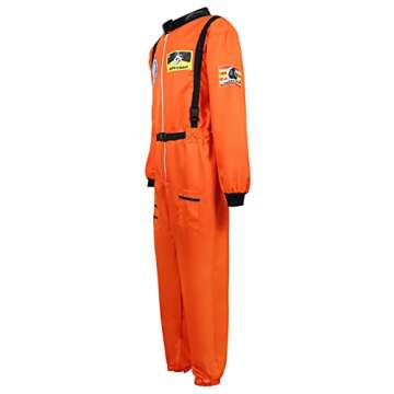 Haorugut Astronaut Spaceman Costume for Mens Space Explorer Jumpsuit Flight Suit Adults Astronaut Co...