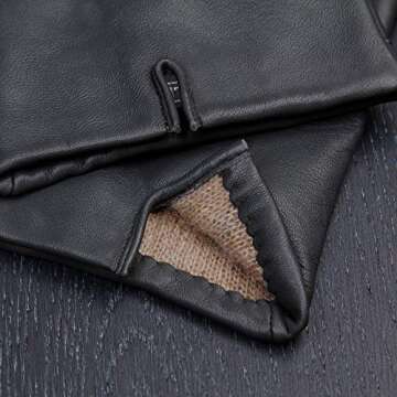 Downholme Leather Cashmere Lined Gloves for Men - Stylish Warmth