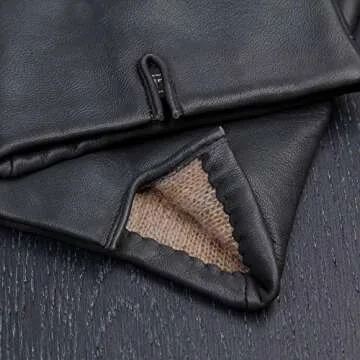 Downholme Leather Cashmere Lined Gloves for Men - Stylish Warmth