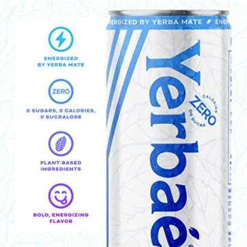 Yerbaé Energy Seltzer - Variety Performance Pack, 0 Sugar, 0 Calories, 0 Carbs. Yerbae is Energized by Yerba Mate, Naturally Caffeinated & Plant-Based, Healthy Alternative to Coffee and Sugary Sodas, 12oz cans (12 Pack)