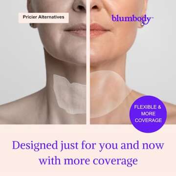 BLUMBODY Neck Wrinkle Patches - Anti Aging Neck Wrinkle Pads for More Visible Skin Firming & Neck Tightening - Overnight Reusable Silicone Wrinkle Patches - Crepe Erase & Neck Lift (1.5-mo Supply)