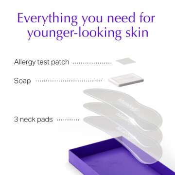 BLUMBODY Neck Wrinkle Patches - Anti Aging Neck Wrinkle Pads for More Visible Skin Firming & Neck Tightening - Overnight Reusable Silicone Wrinkle Patches - Crepe Erase & Neck Lift (1.5-mo Supply)