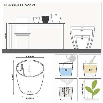 Lechuza Classico Color Self-Watering Planter - 9" Sand Brown