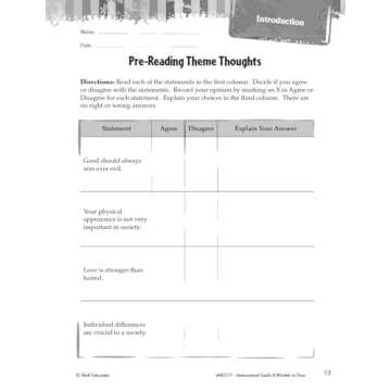 A Wrinkle in Time Study Guide for Grades 4-8 Workbook
