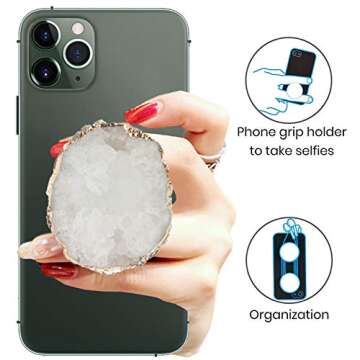 KAKAWIN Crystal Phone Grip & Stands Phone Holder for Smart Phones and Tablets