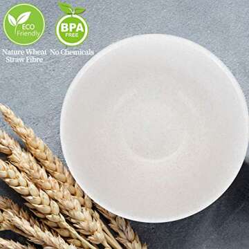 Homestockplus Unbreakable Cereal Bowls - Eco-Friendly 30 OZ Set of 8 for All Meals