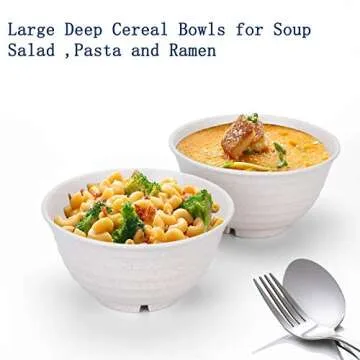 Unbreakable Eco-Friendly Cereal Bowls - Set of 8, 30 OZ