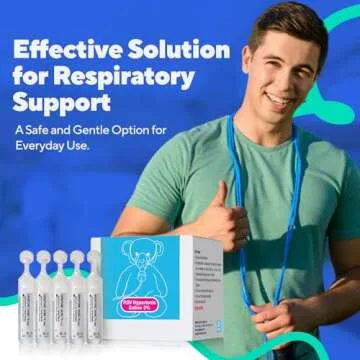 NAVEH PHARMA 3% Hypertonic Saline Solution for Nebulizer Machine | Saline Solution for Inhalation & Nasal Irrigation | Nebulizer Diluent 3% Concentration (25 Vials of 0.17 FL OZ)