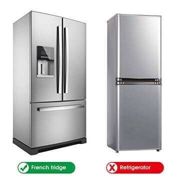 EUDEMON Baby Safety French Fridge Door Lock Freezer Refrigerator Lock Cabinet Cupboard Lock for Childproof & Pet Proofing Easy to Install no Tools Need or Drill (1 Pack,White)