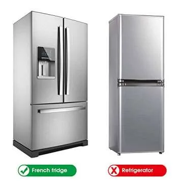 EUDEMON Baby Safety French Fridge Door Lock Freezer Refrigerator Lock Cabinet Cupboard Lock for Childproof & Pet Proofing Easy to Install no Tools Need or Drill (1 Pack,White)