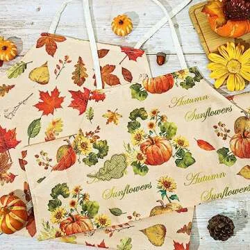 Whaline 2 Pack Fall Apron for Cooking & Thanksgiving