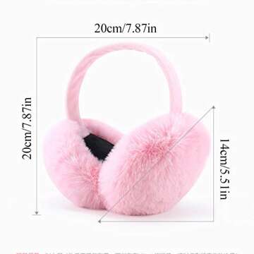 LCXSHYE Winter Ear muffs Faux Fur Warm Earmuffs Cute Foldable Outdoor Ear Warmers For Women Girls (Grey)
