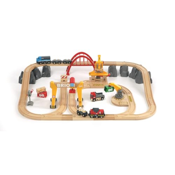 BRIO Cargo Railway Deluxe Set | Interactive Train Set for Kids