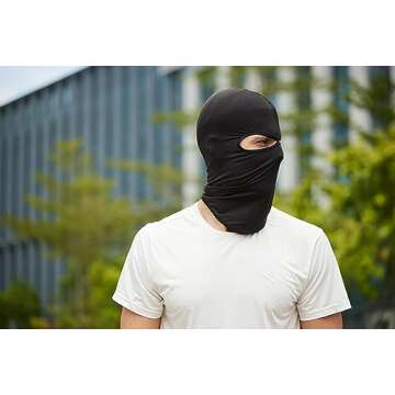 GANWAY Wind Cap Motorcycle Ski Masks Balaclavas Outdoor Sports Cycling Hat (Black)