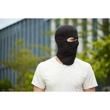 GANWAY Wind Cap Motorcycle Ski Masks Balaclavas Outdoor Sports Cycling Hat (Black)