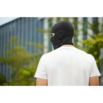 GANWAY Wind Cap Motorcycle Ski Masks Balaclavas Outdoor Sports Cycling Hat (Black)