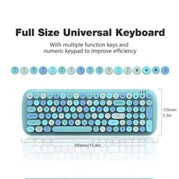 MOFII Retro Bluetooth Keyboard - Colorful & Versatile