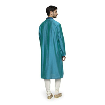 Ethnix by Raymond Men's Petrol Kurta Set - Elegant and Comfortable