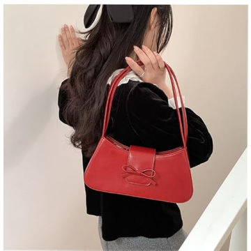 JOLILUNA Chic Red Bow Purse for Fashion-Forward Women