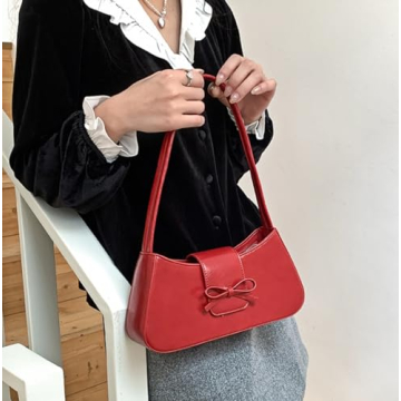 JOLILUNA Chic Red Bow Purse for Fashion-Forward Women