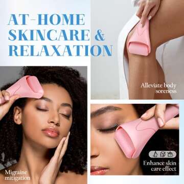 Christmas Stocking Stuffers Women Gifts: Ice Roller for Face Eye Body Unique Present Ideas Gadget for Wife Mom Her Girl Who Have Everything Skincare Face Roller Facial Massager Beauty Skin Care Tools