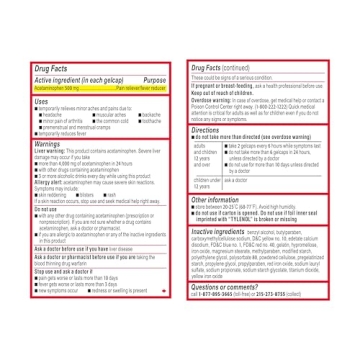 Tylenol Extra Strength Rapid Release Gels for Pain Relief
